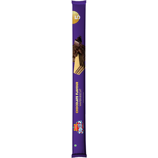 Chocolate flavour wafer biscuit front